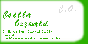 csilla oszwald business card